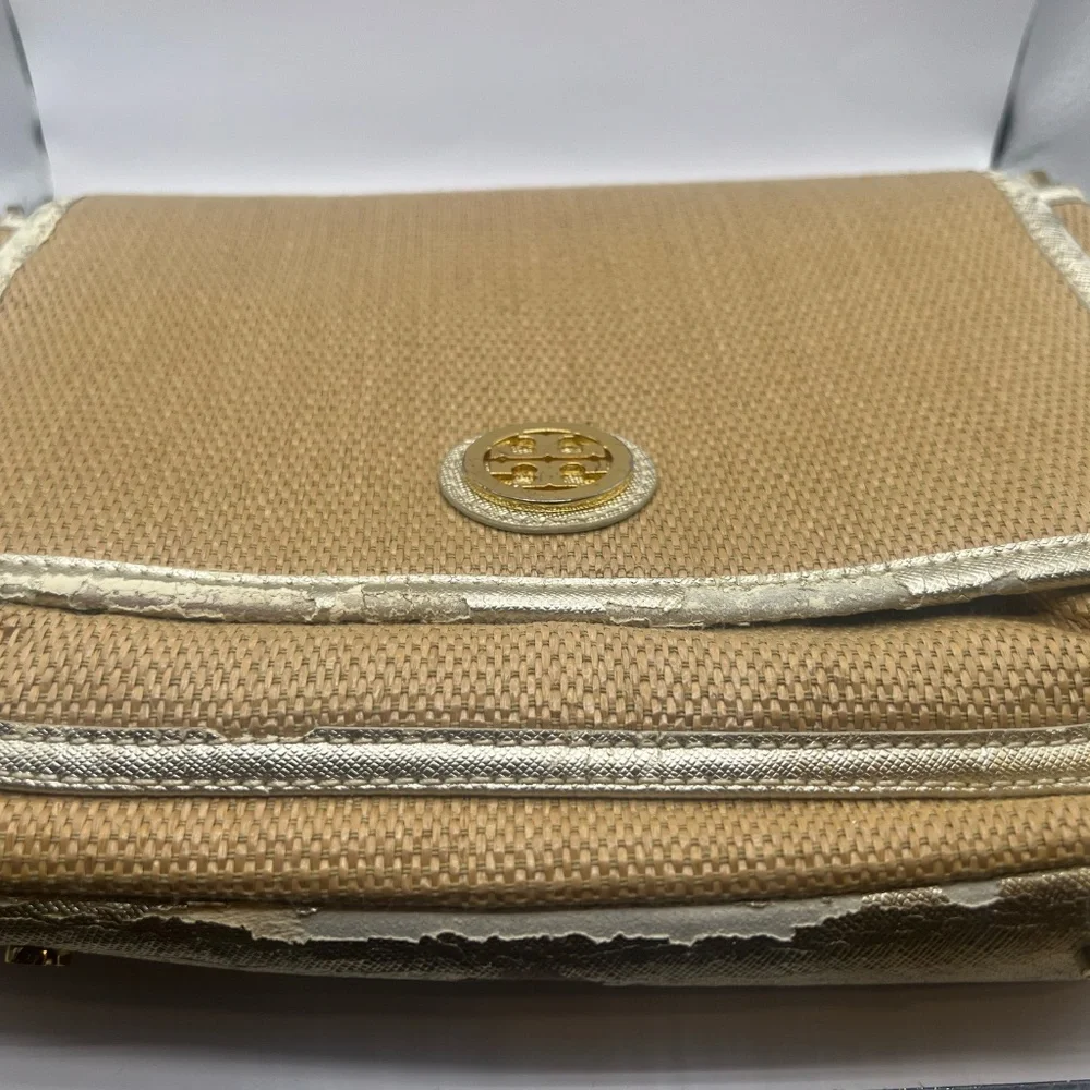 Tory Burch Beige Woven Shoulder Bag 2011 Authentic Reclamation Project